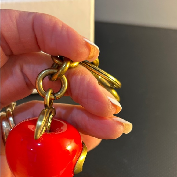 Coach Red Apple Charm with Gold Detail - Picture 12 of 13
